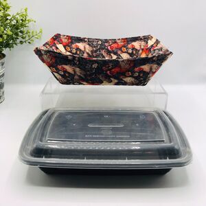 NEW! Microwave Cozy For Takeout Containers Reversible, Farmhouse Chickens